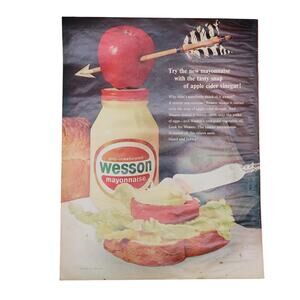Wesson Mayonnaise Magazine Advertisement Large Color 1965 Vintage Original
